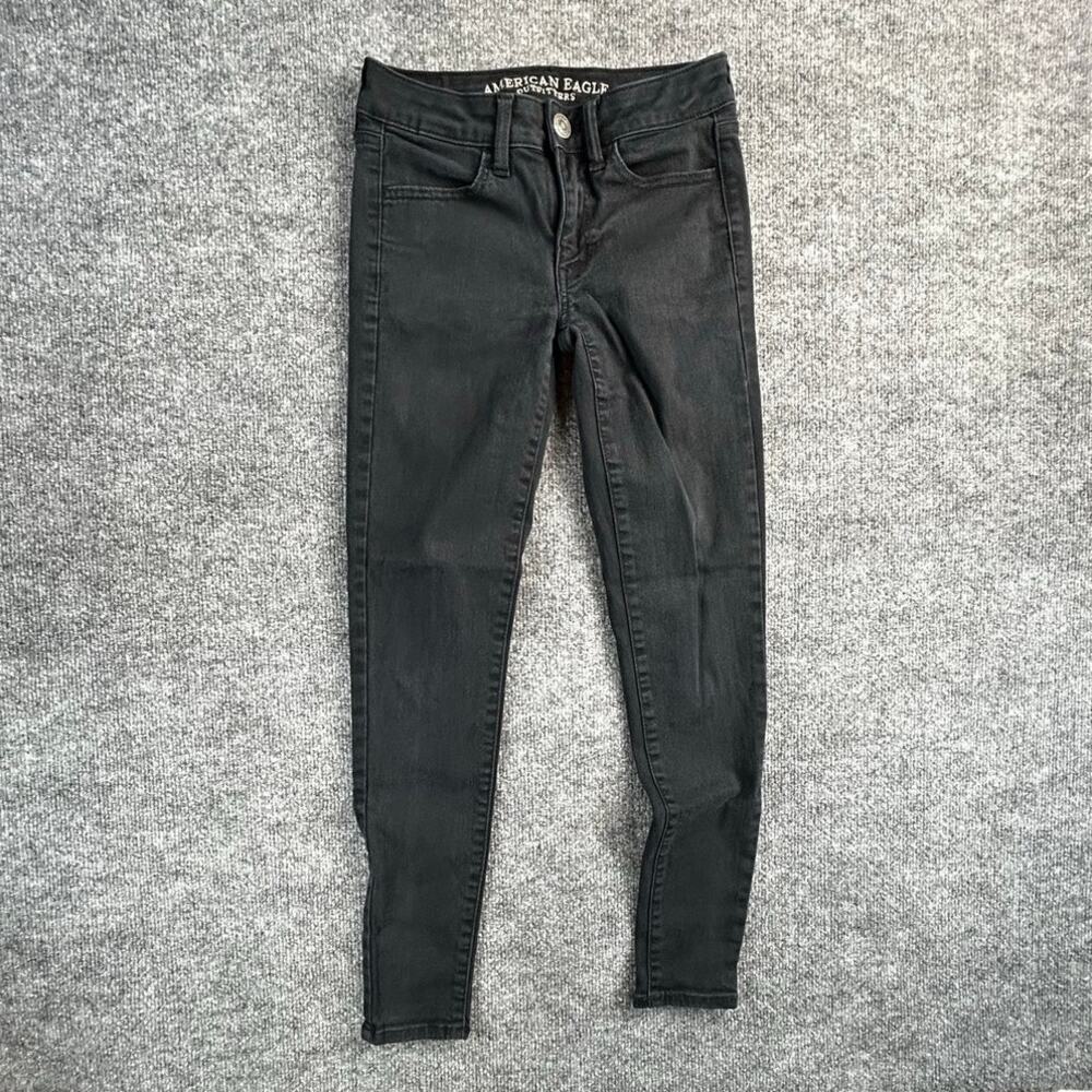 American Eagle Jegging Jeans Women’s Size 2 Black Skinny Stretch Denim